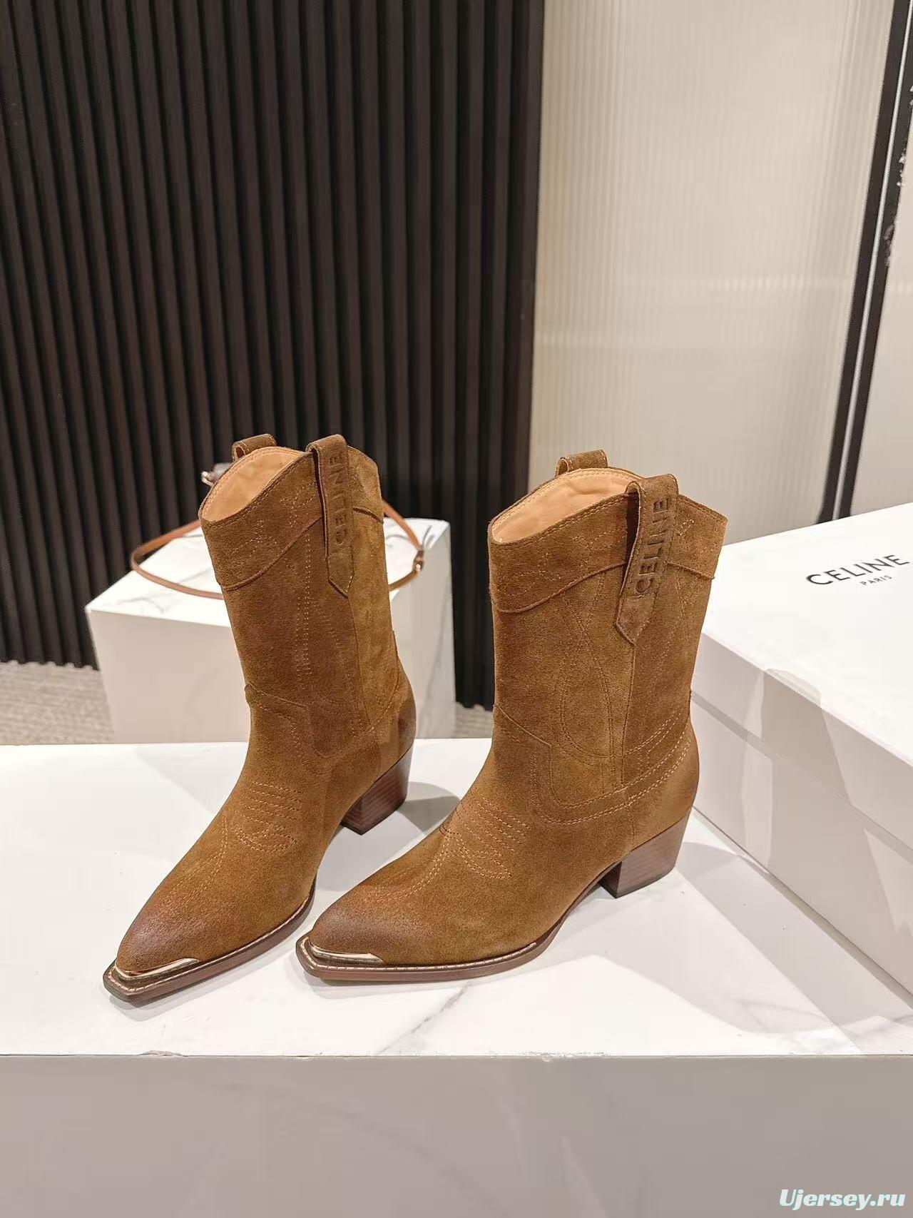 CELINE Fashion Boots with Arch de Triomphe Logo - LY00440