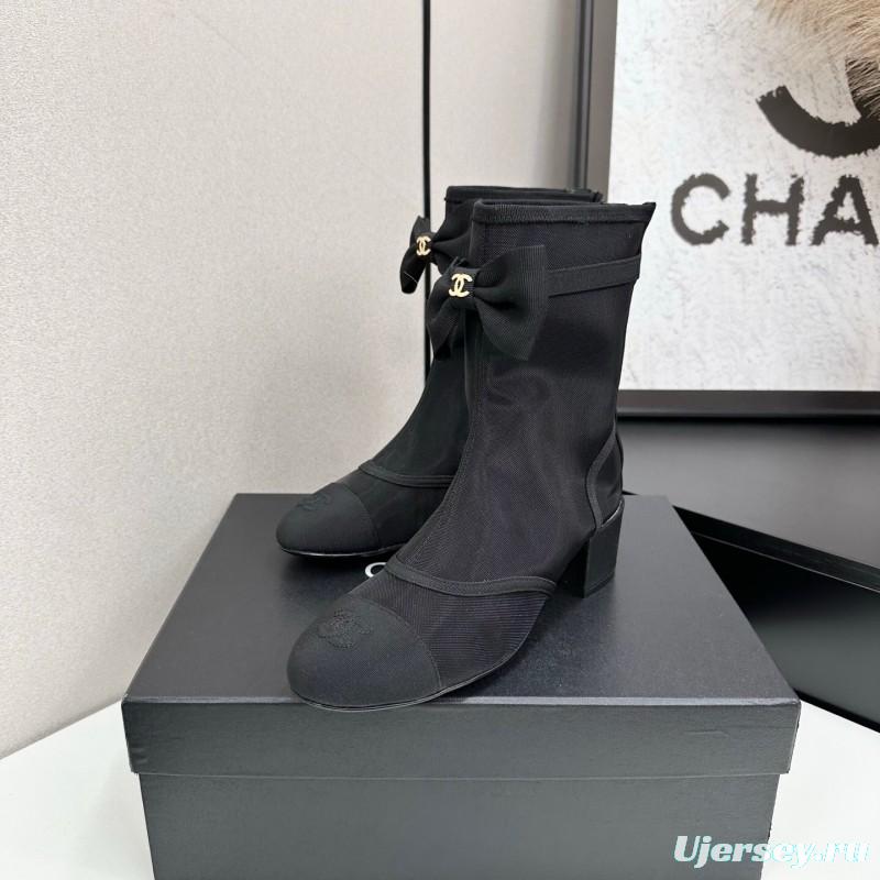 Chanel 2025 SS Classic Bow Ankle Boots - LY00