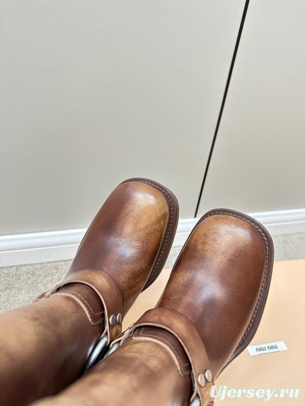 Miu Miu Fall/Winter 2025 Limited Edition Punk Style Martin Boots - LY00500