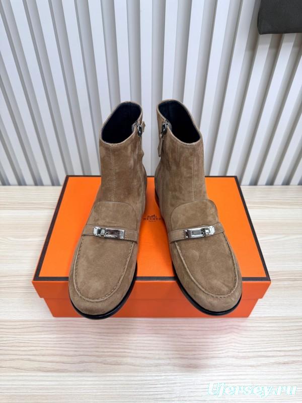 Hermes Kelly Buckle Ankle Boots - LY00390