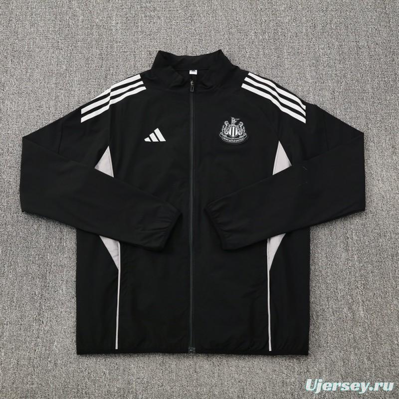 25/26 Newcastle United Black S-3XL Half Zipper Jacket+Long Pants