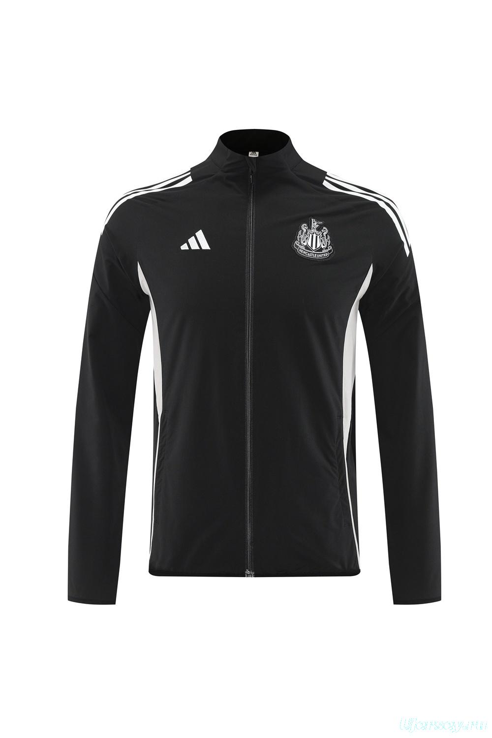 25/26 Newcastle United Black S-3XL Half Zipper Jacket+Long Pants