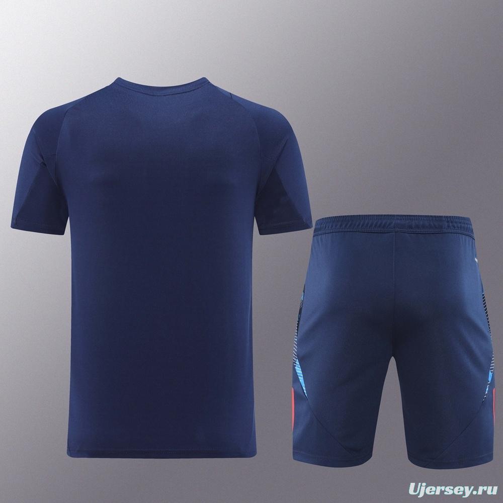 2025 Italy Royal Blue Short Sleeve+Soccer Shorts