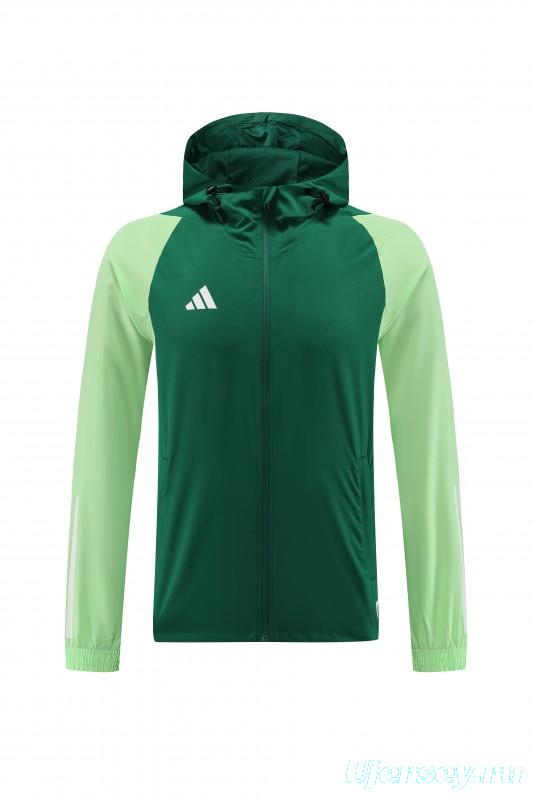 2025 Adidas Green Half Zipper Jacket+Long Pants S-2XL