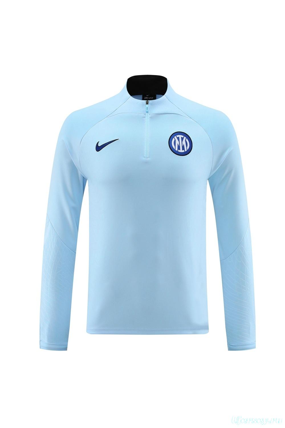 25/26 Inter Milan Sky Blue Half Zipper Jacket+Long Pants