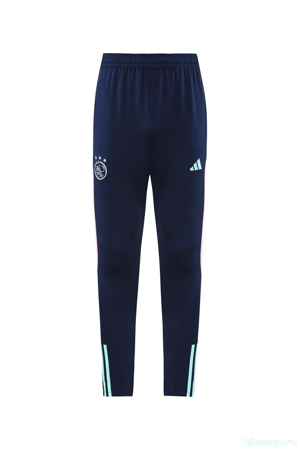 23/24 Ajax White S-2XL Half Zipper Jacket+Long Pants