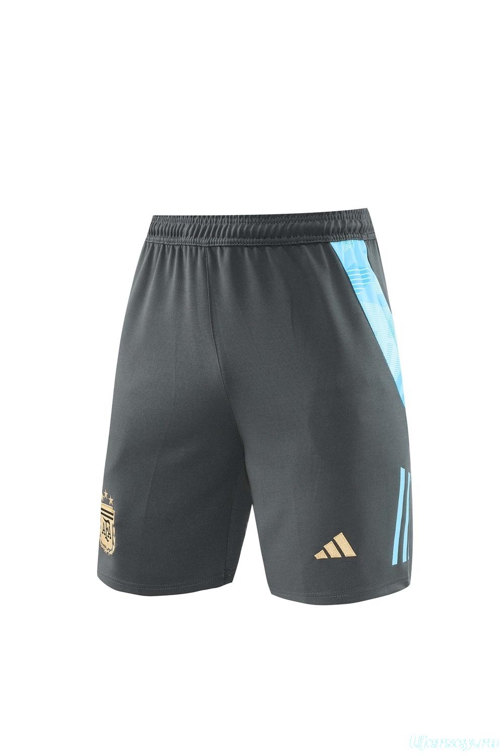 2025 Argentina Dark Gray Short Sleeve+Soccer Shorts