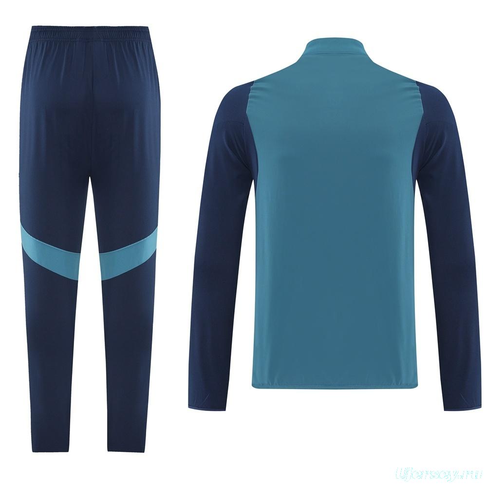 25/26 Arsenal Blue Full Zipper Jacket+Long Pants S-3XL