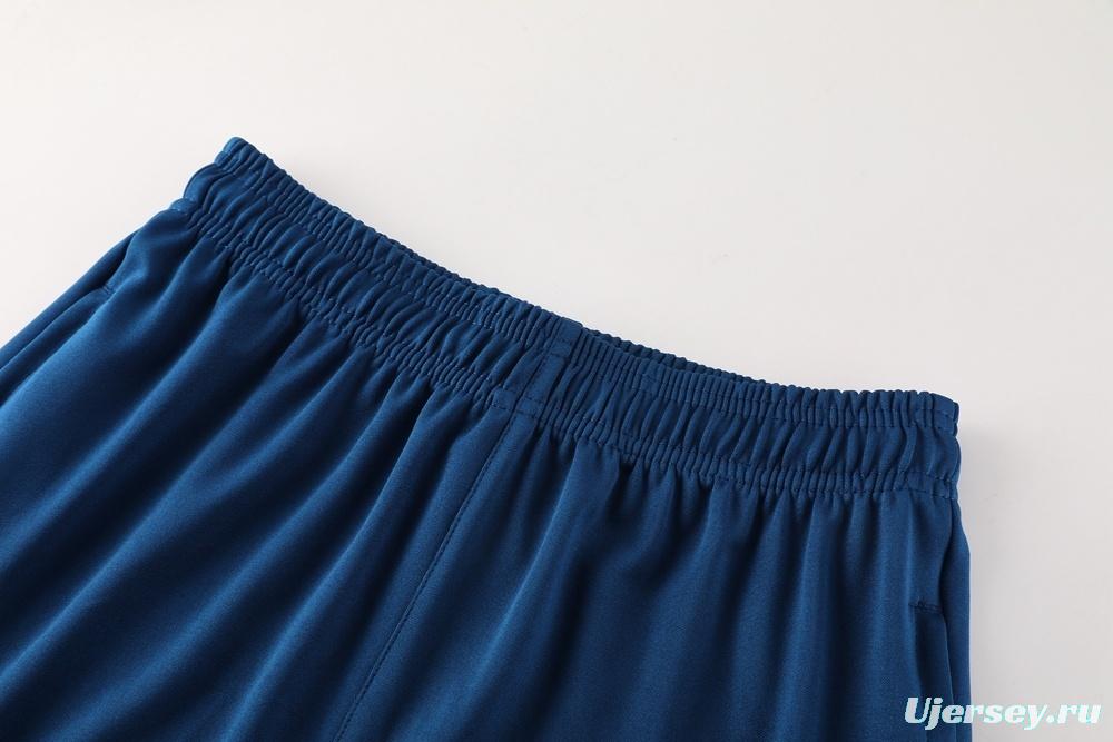 2025 Portugal Royal Blue Half Zipper Jacket+Long Pants