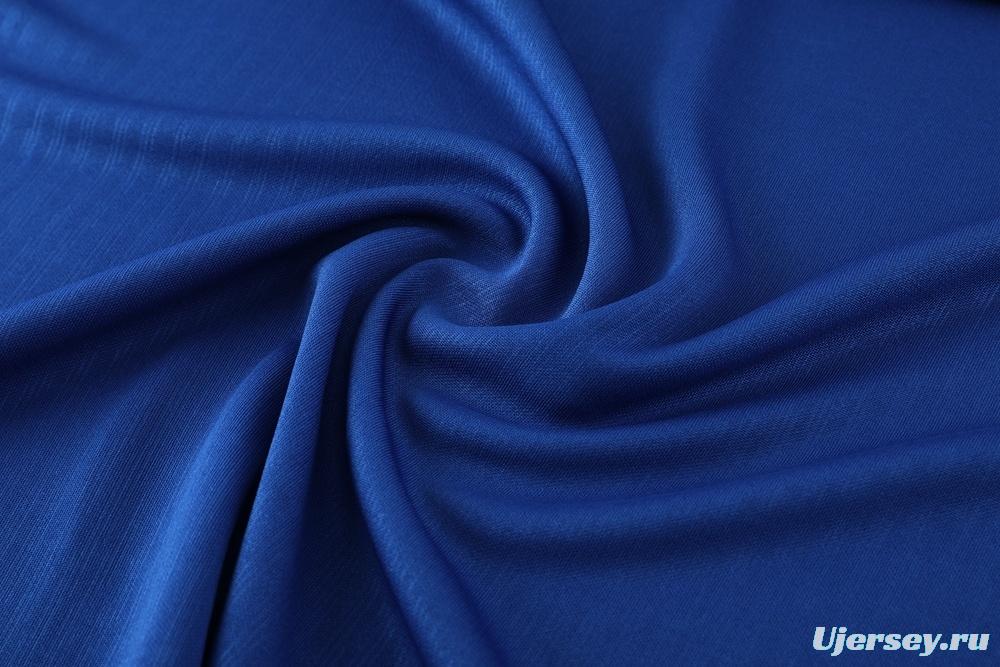 2025 Netherlands Blue Half Zipper Jacket+Long Pants