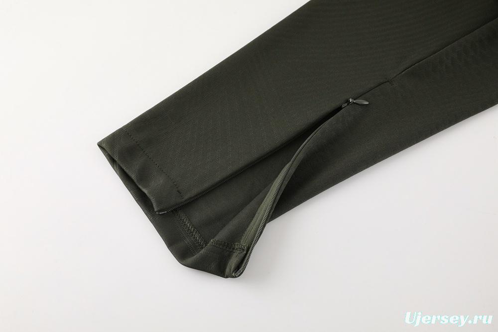 23/24 Barcelona Beige S-2XL Half Zipper Jacket+Long Pants