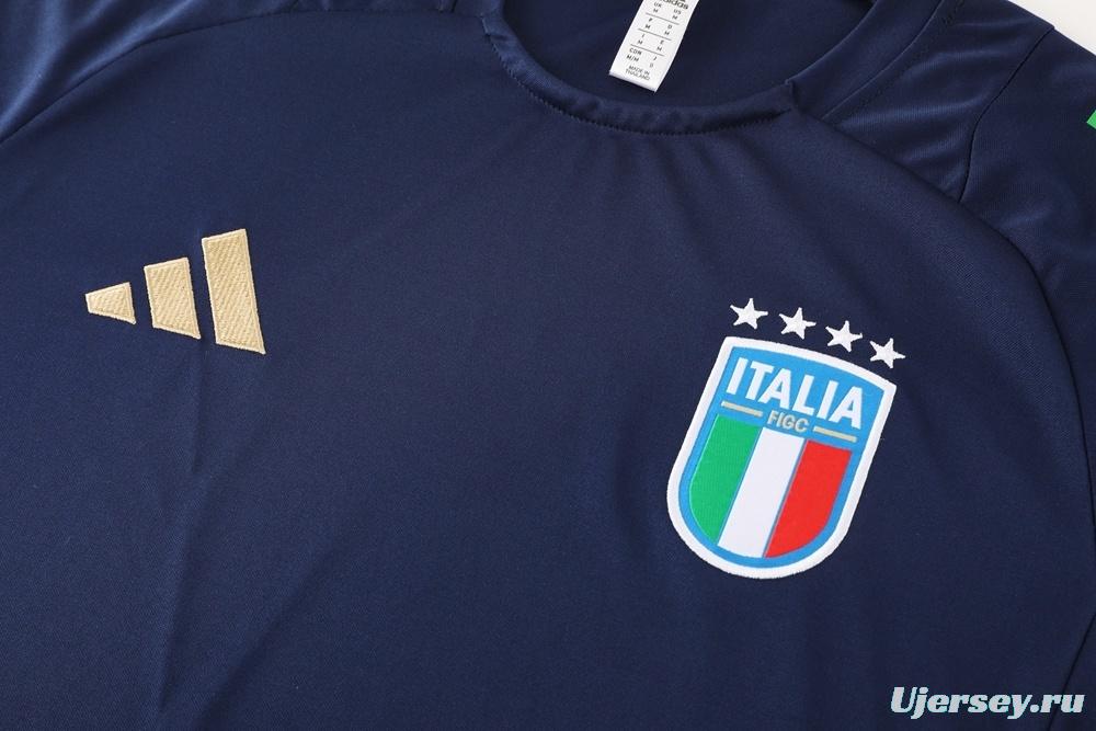 2025 Italy Royal Blue Short Sleeve+Soccer Shorts