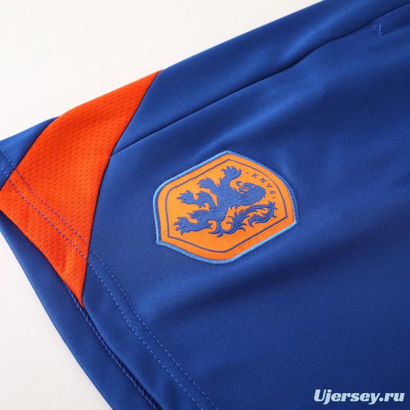 2025 Netherlands Blue Short Sleeve+Soccer Shorts