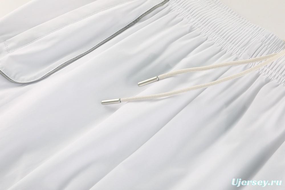 25/26 Real Madrid White Half Zipper Jacket+Long Pants S-3XL