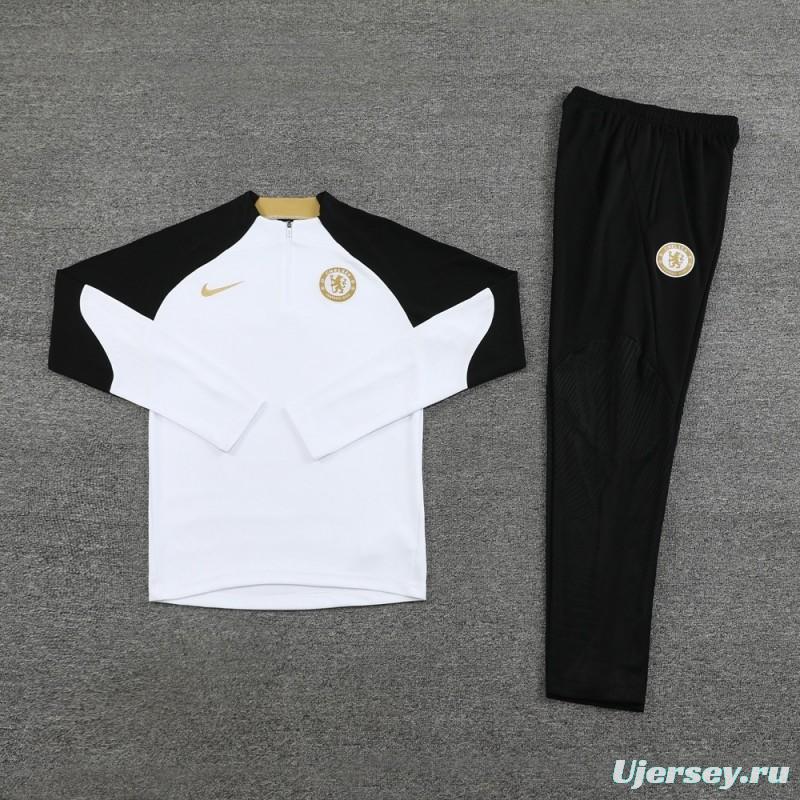 25/26 Chelsea White Half Zipper Jacket+Long Pants