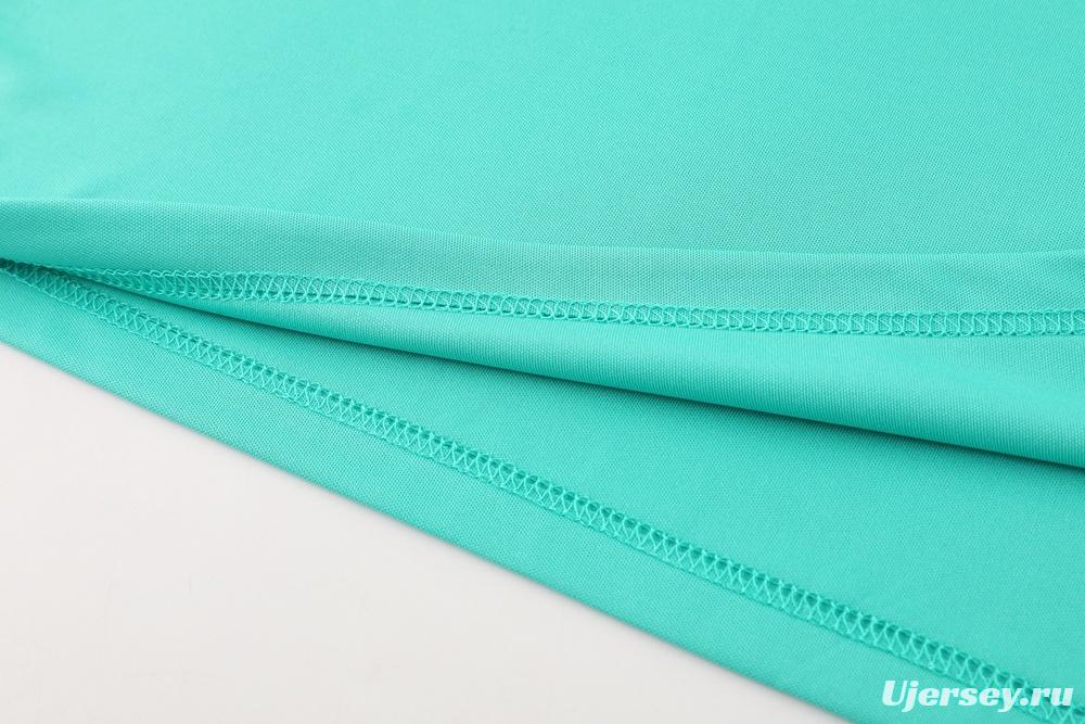 2025 Brazil Lake Green Short Sleeve+Soccer Shorts