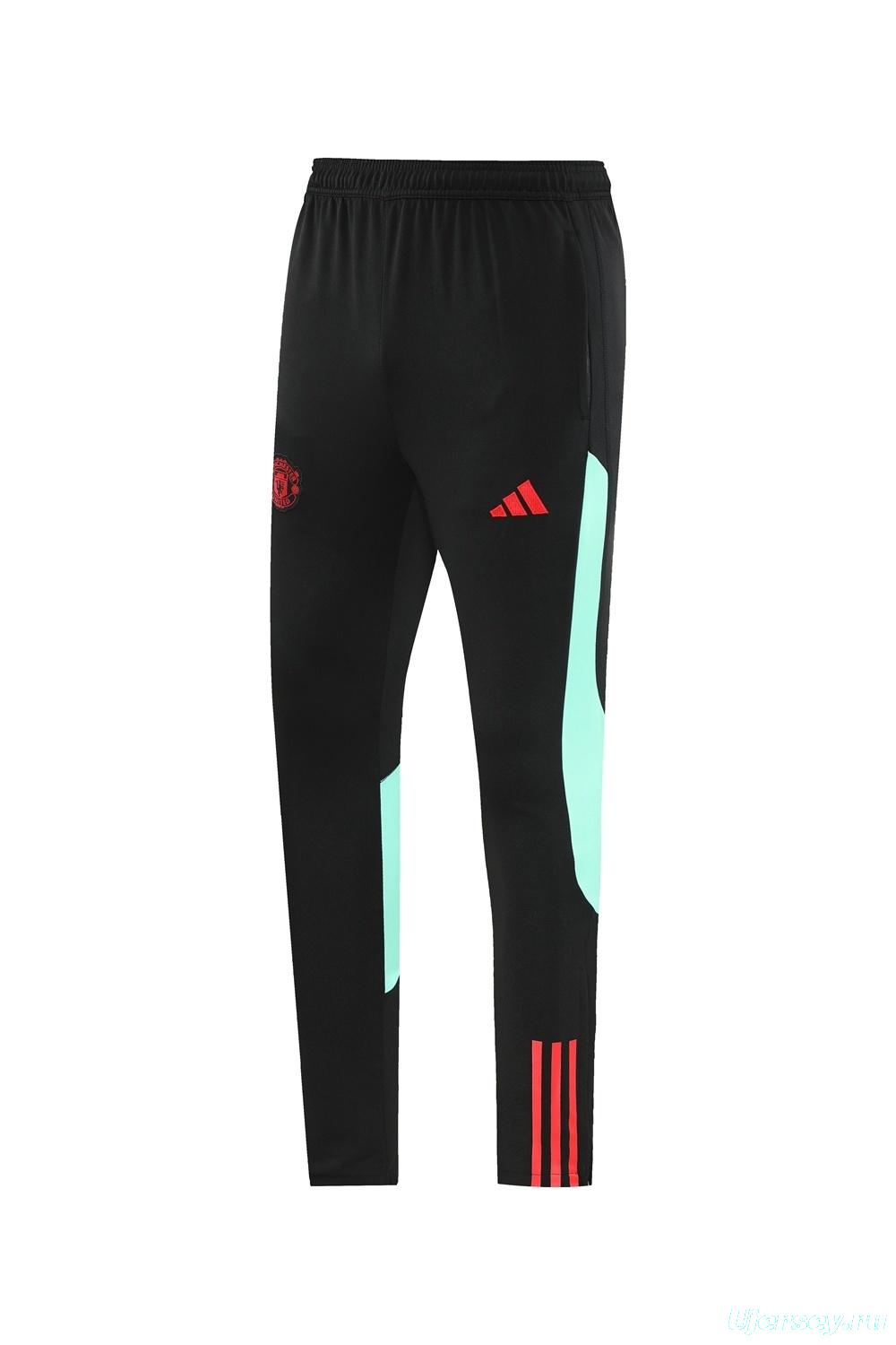 25/26 Manchester United Black Half Zipper Jacket+Long Pants