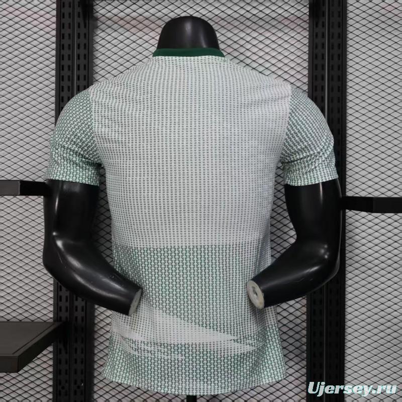 2025 Player Version  Mexico Away White with Halftone Dot Pattern World Cup Commemorative Jersey