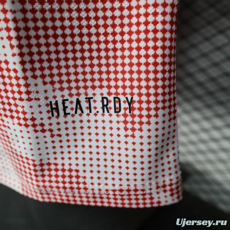 2025 Player Version  Canada Away White with Red Halftone Gradient Pattern World Cup Commemorative Jersey