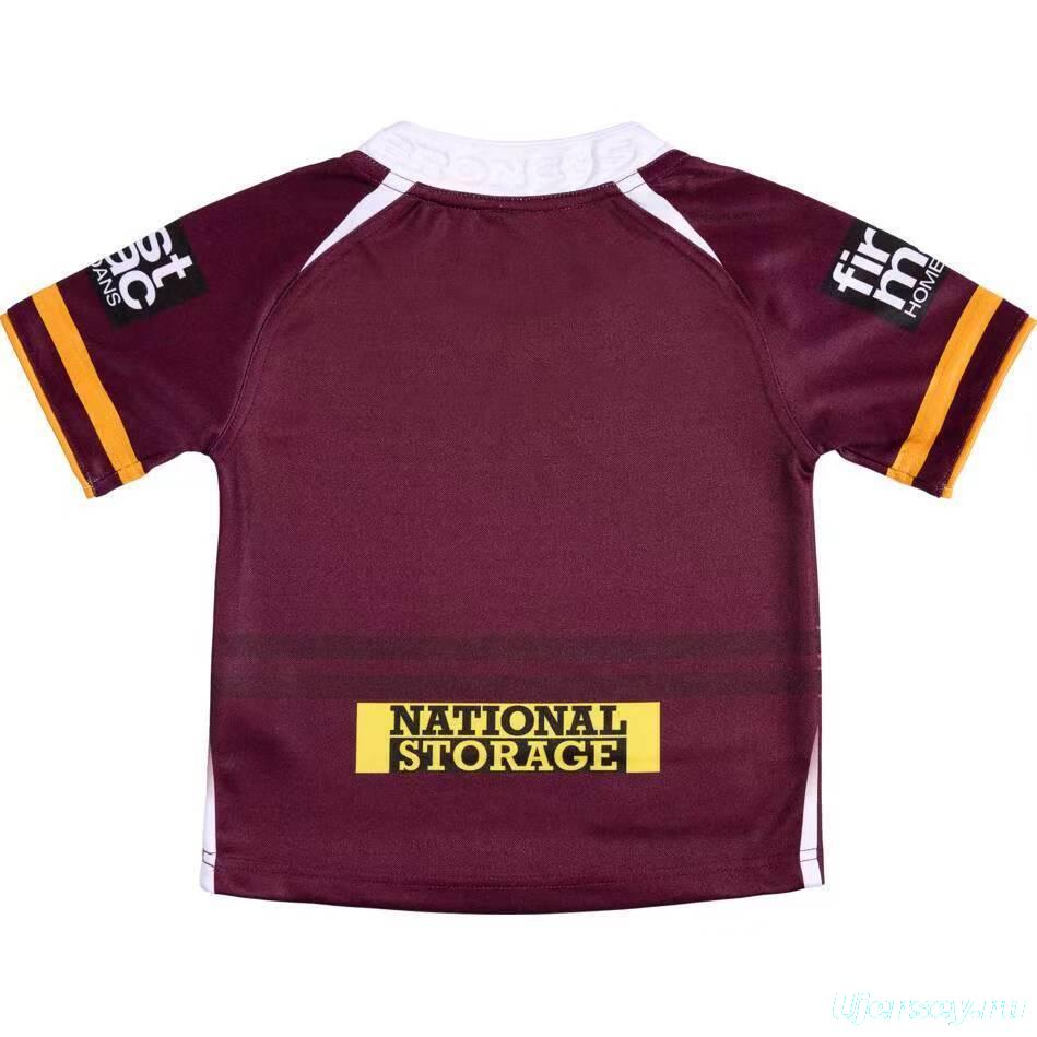 25/26 Kids Brisbane Broncos Maroon with Gold Stripes Jersey