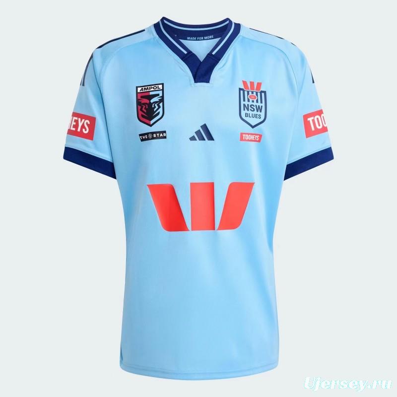 2026 NSW Blues Sky Blue with Navy Trim  Jersey
