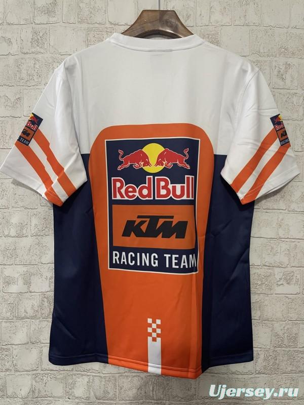 2025 F1 Red Bull KTM Racing Team Navy and White with Orange Stripes Jersey