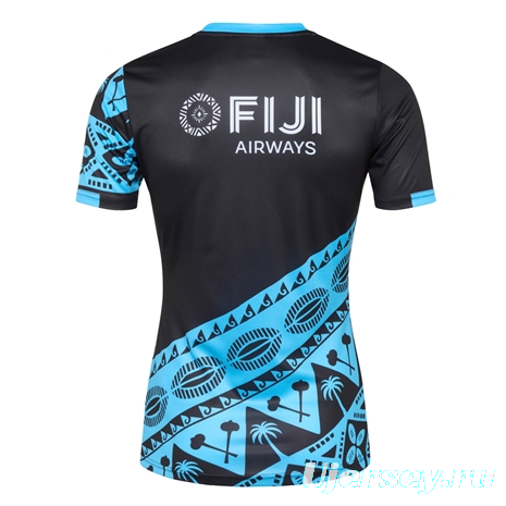 2026 Fiji Black with Pacific Island Art Jersey