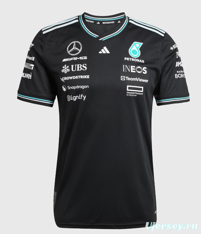 2026 F1 Mercedes-AMG Petronas F1 Team Black with Teal Trim Jersey