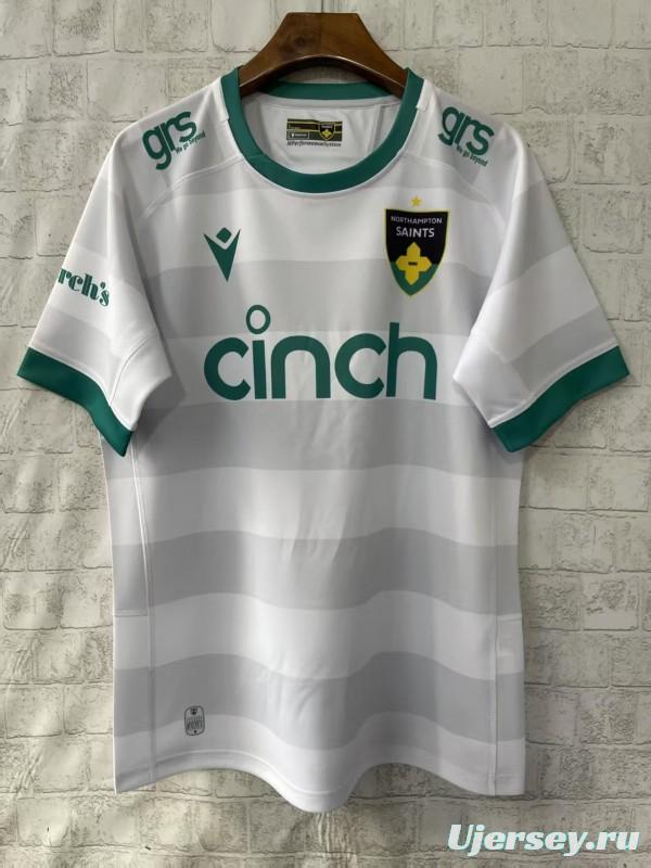 25/26 Northampton Saints White with Green Trim Jersey