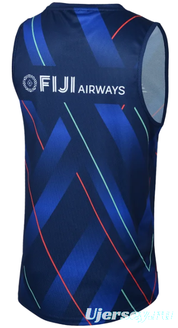 25/26 Fijian Drua Navy with Diagonal Stripes Training Vest