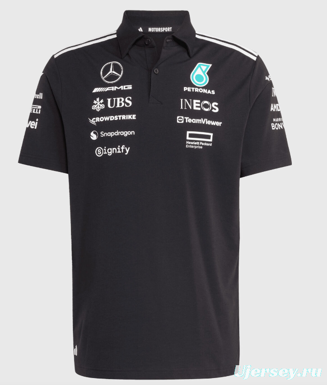 2026 F1 Mercedes-AMG Petronas F1 Team Black Polo Shirt