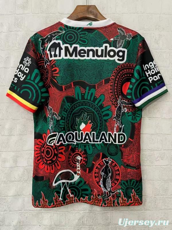 25/26 South Sydney Rabbitohs Green and Red with Indigenous Art Jersey