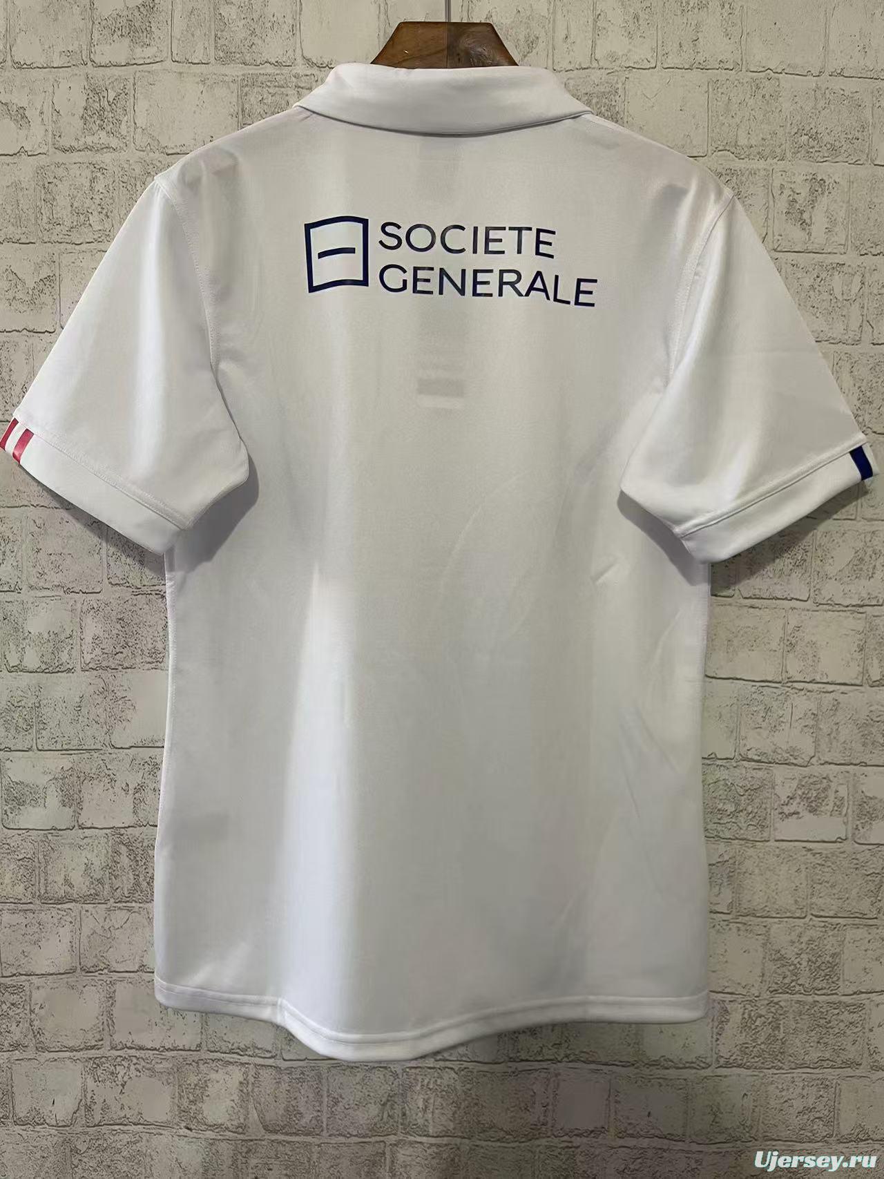 2025 France White with Blue and Red Stripes Away Jersey