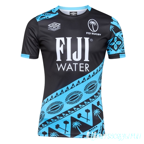 2026 Fiji Black with Pacific Island Art Jersey