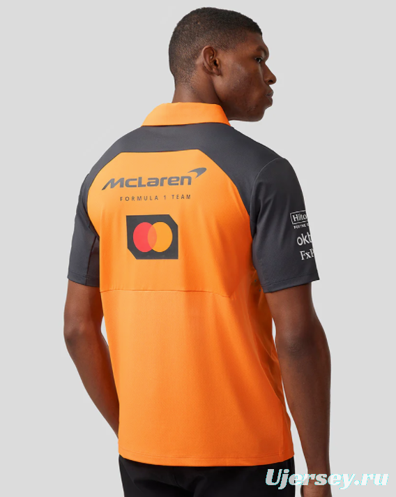 2026 F1 McLaren Formula 1 Team Orange with Black Panels Polo Shirt