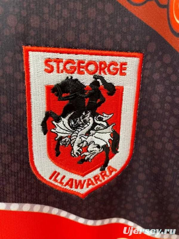 25/26 St George Illawarra Dragons Red with Indigenous Art Jersey