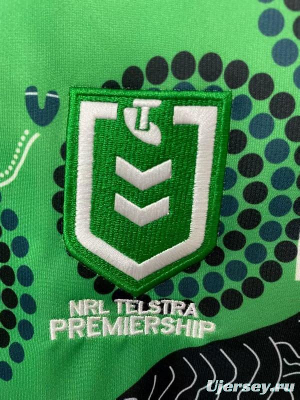 25/26 Canberra Raiders Green with Indigenous Art Jersey