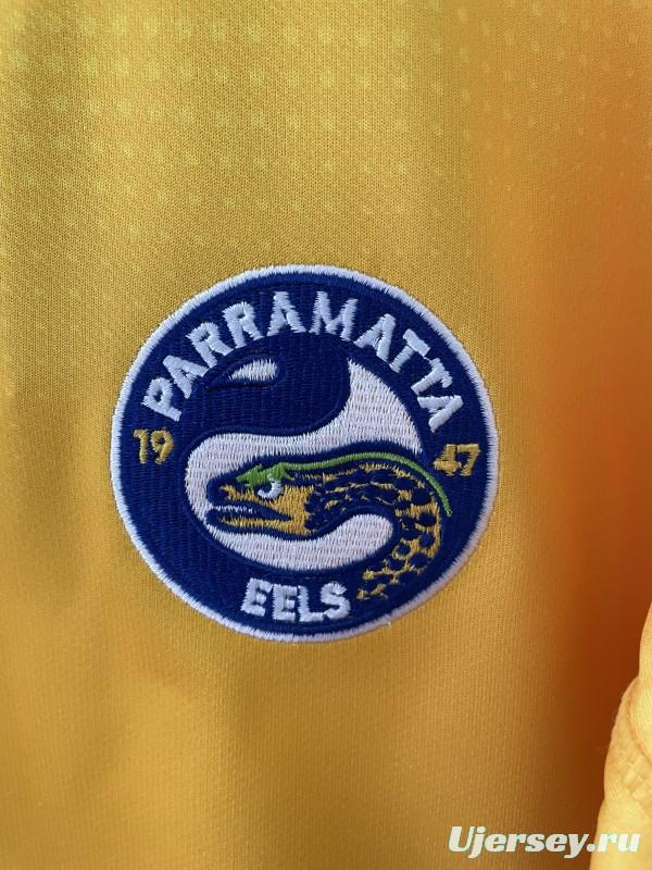 25/26 Parramatta Eels Gold with Navy Stripes Jersey