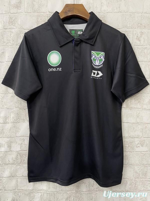 25/26 New Zealand Warriors Black Polo Shirt