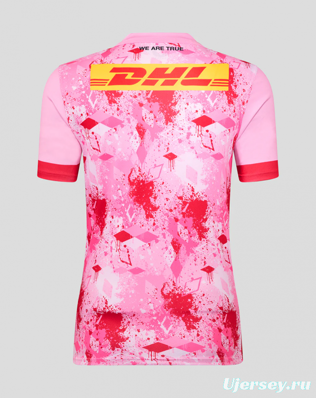 25/26 Harlequins Pink with Flamingo Splatter Pattern Jersey