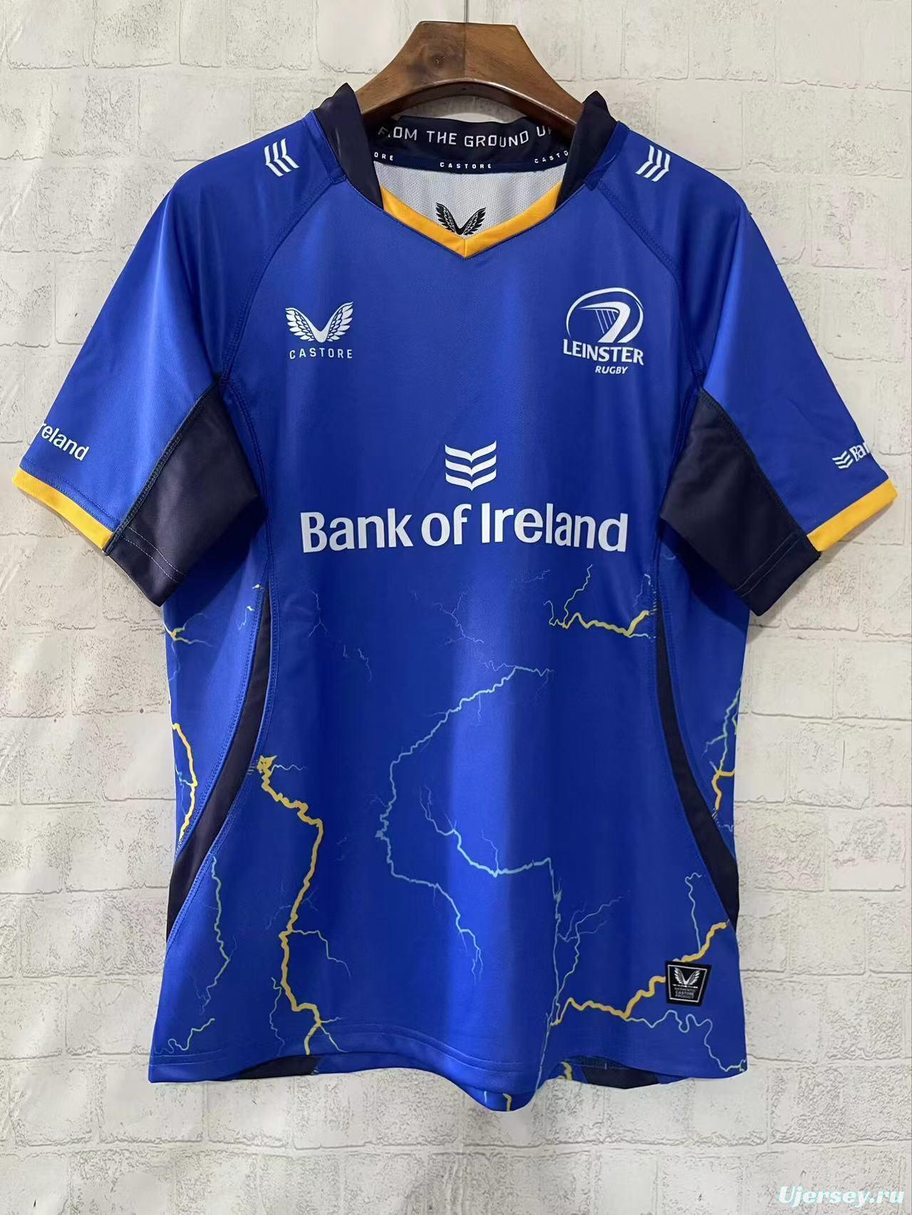 25/26 Leinster Rugby Blue with Lightning Map Pattern Jersey