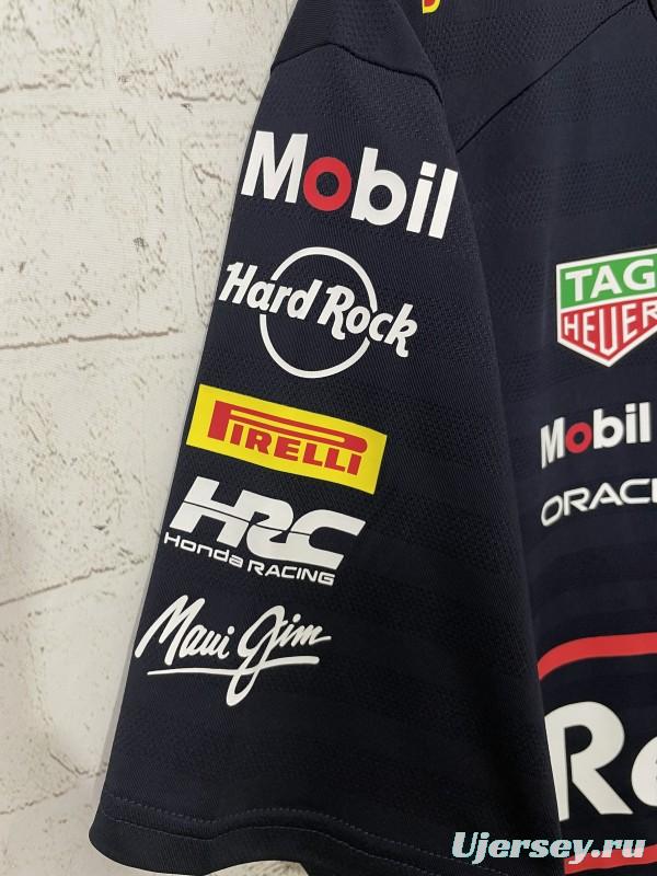 2026 F1 Oracle Red Bull Racing Navy with Red Stripes T-Shirt