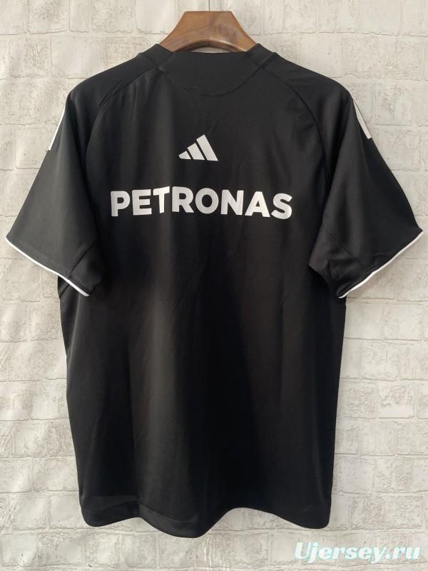 25/26  F1  Mercedes-AMG Petronas Black with White Stripes Training Jersey