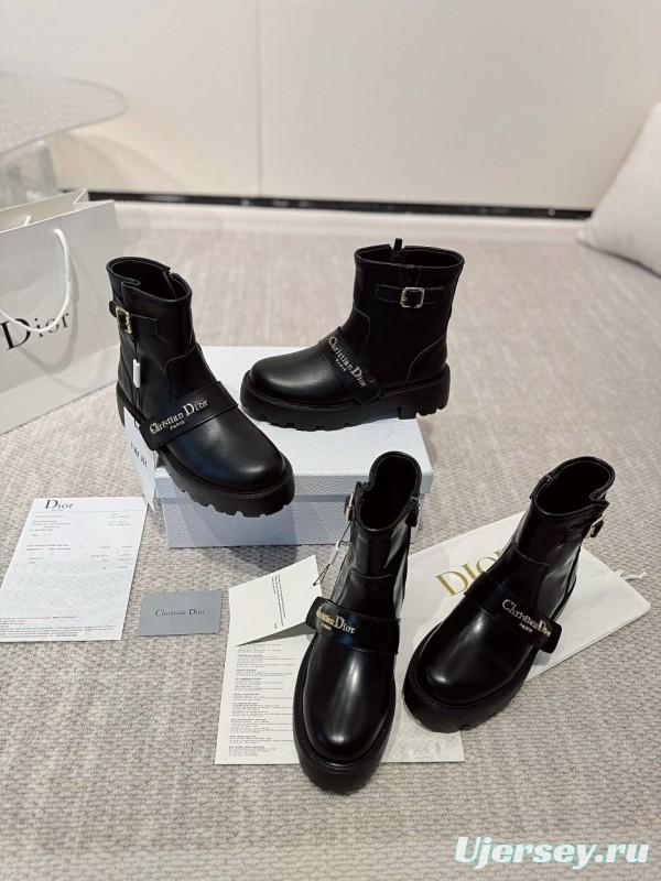 DIOR CHRONO Ankle Boots with CD Logo and Branded Zipper - LY00340