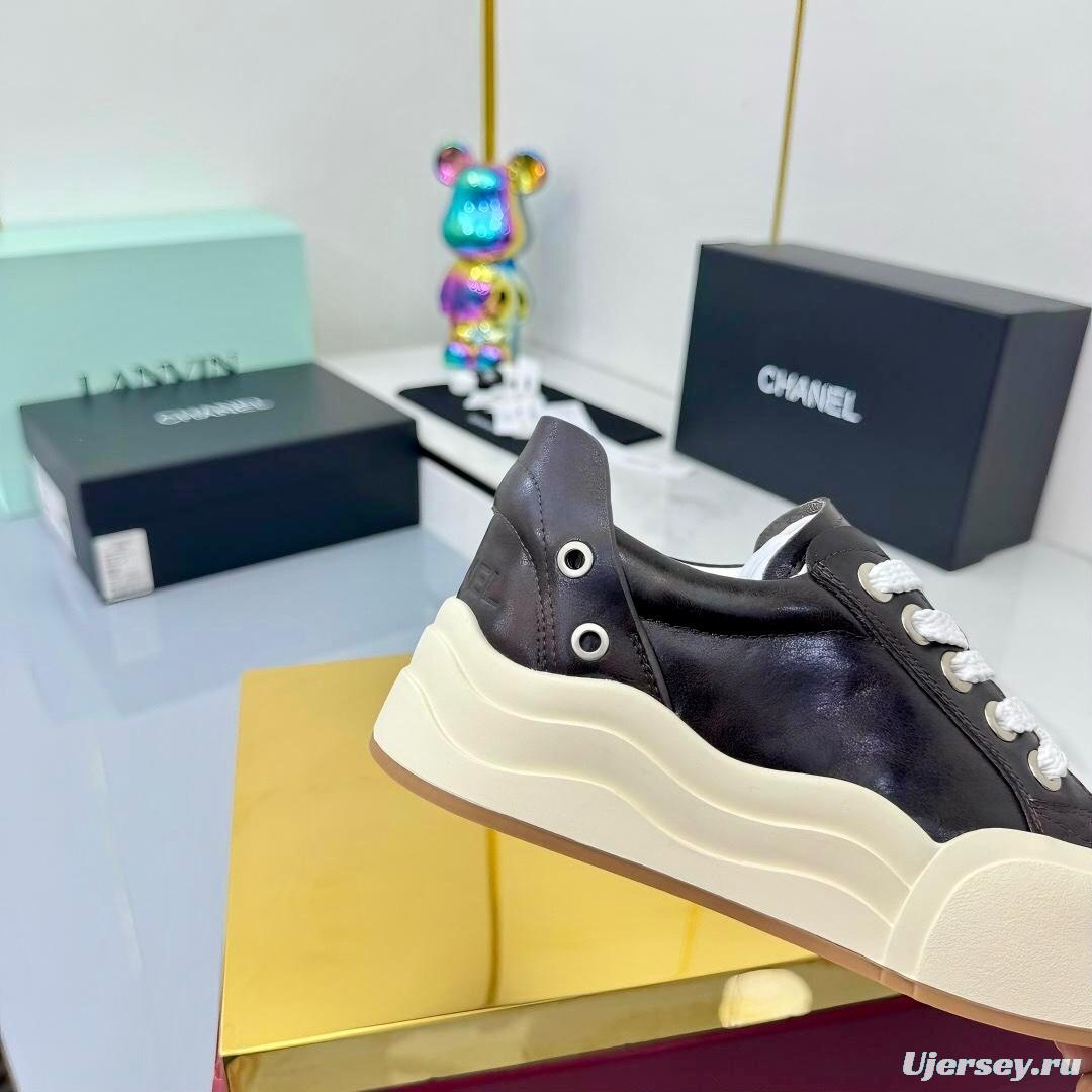 Chanel 2025 SS Panda Loafers Bread Shoes Original Calfskin - LY00320