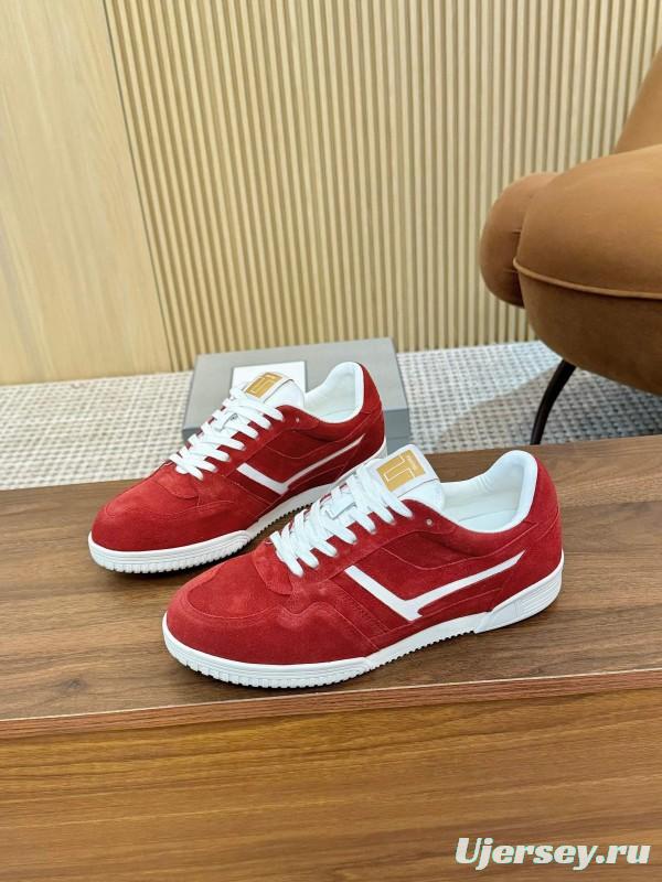 Tom Ford 2025 SS Casual Sneakers with Classic Color Blocking and Imported Leather Insole - AS00350