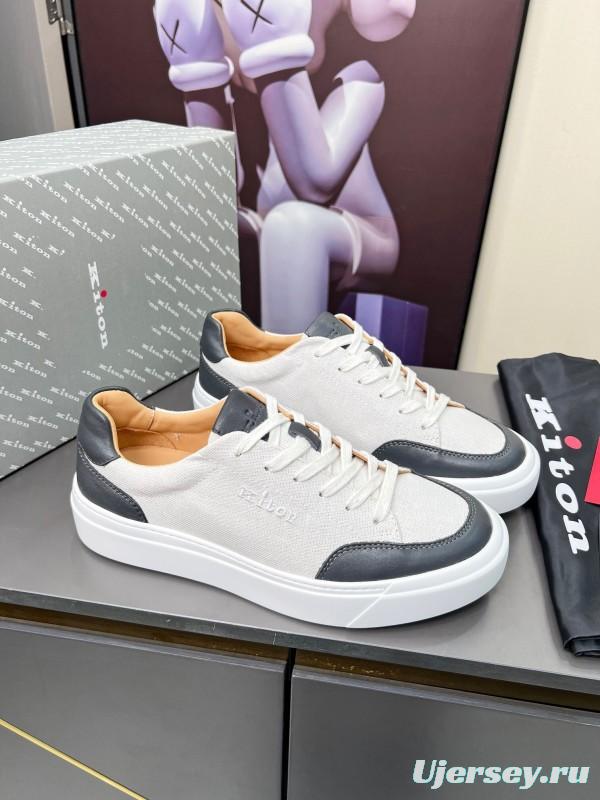 Kiton Spring Summer 2025 Lace-Up Old Money Casual Men's Shoes - KFY00320