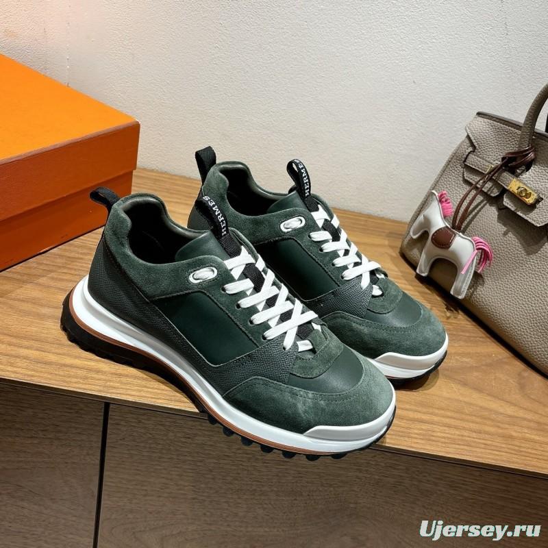 Hermes Boot-Type Shoes with Classic British Color Blocking Design - AS00410