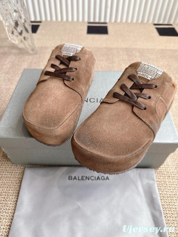 Balenciaga x Birkenstock Boston Closed-Toe Soft Footbed Platform Sandals - AS00260