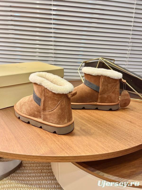 Brunello Cucinelli Winter New Snow Boots Sheepskin Buns Boots - AS00350